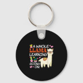 Llama Lerende Leraren Studenten Alpaca Liefhebbers Sleutelhanger (Voorkant)