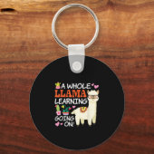 Llama Lerende Leraren Studenten Alpaca Liefhebbers Sleutelhanger (Voorkant)