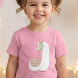 LLama leuk, kleurrijk pastel kinderen  Kinder Shirts
