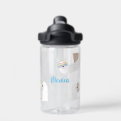 LLama leuk, kleurrijke kinderen  Waterfles (Achterkant)