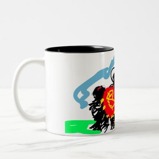 Llama leuk tweekleurige koffiemok (Links)