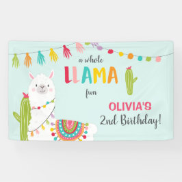 Llama leuk verjaardagsbanner Fiesta Mexicaanse Alp Spandoek