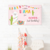 Llama leuk verjaardagsbanner Fiesta Mexicaanse Alp Spandoek (Insitu)