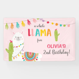 Llama leuk verjaardagsbanner Fiesta Mexicaanse Alp Spandoek