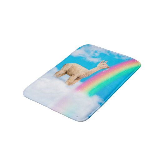 Llama Licking Rainbow Badmat (Gekanteld)