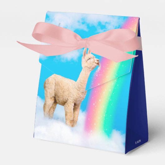 Llama Licking Rainbow Bedankdoosjes (Voorkant Zijde)