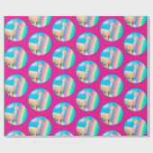 Llama Licking Rainbow Cadeaupapier (Vlak)