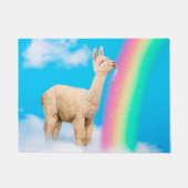 Llama Licking Rainbow Deurmat (Voorkant)