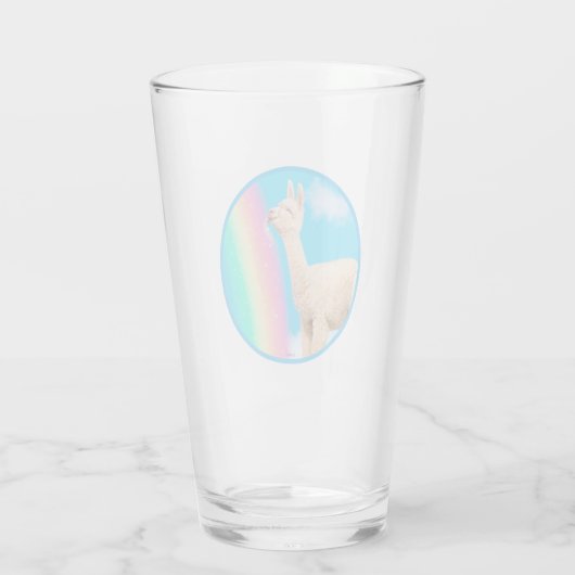 Llama Licking Rainbow Glas (Achterkant)