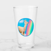 Llama Licking Rainbow Glas (Voorkant)