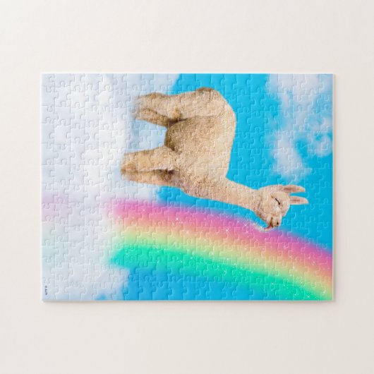 Llama Licking Rainbow Legpuzzel (Horizontaal)