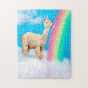 Llama Licking Rainbow Legpuzzel