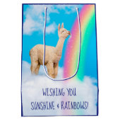 Llama Licking Rainbow Medium Cadeauzakje (Achterkant)