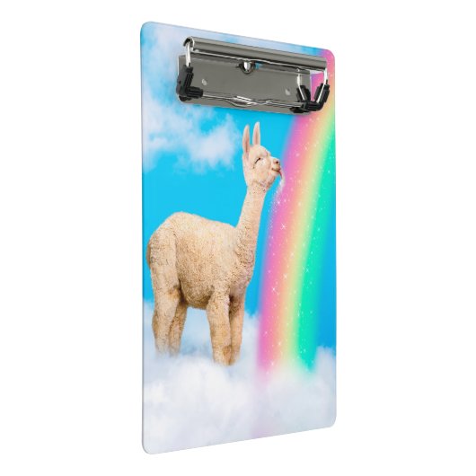 Llama Licking Rainbow Mini Klembord (Schuin)