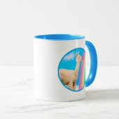 Llama Licking Rainbow Mok (Voorkant rechts)