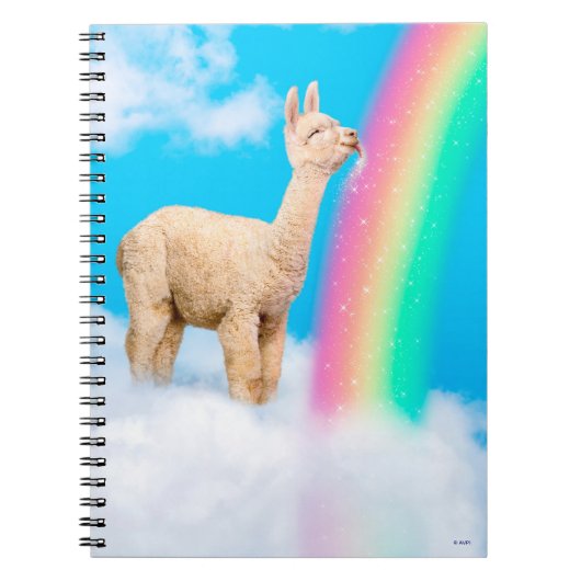Llama Licking Rainbow Notitieboek (Voorkant)