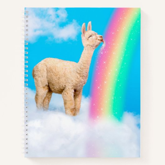 Llama Licking Rainbow Notitieboek (Voorkant)
