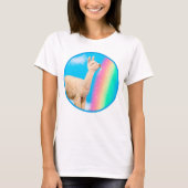 Llama Licking Rainbow T-shirt (Voorkant)