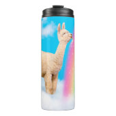 Llama Licking Rainbow Thermosbeker (Voorkant)