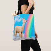 Llama Licking Rainbow Tote Bag (Dichtbij)