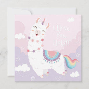 Llama Liefde Feestdagenkaart