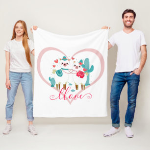 Llama Liefde  Fleece Deken