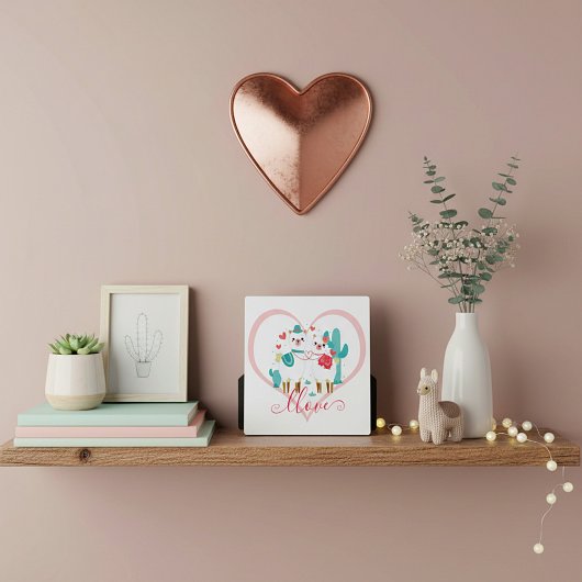 Llama Liefde  Fotoplaat