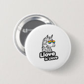 Llama: Liefde is liefde Ronde Button 5,7 Cm (Voorkant /achterkant)