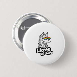 Llama: Liefde is liefde Ronde Button 5,7 Cm