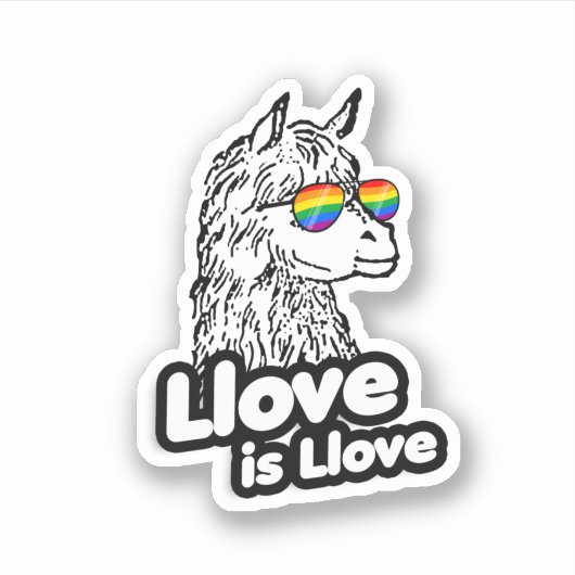 Llama: Liefde is Liefde Sticker (Voorkant)