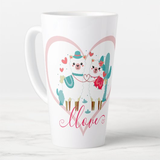 Llama Liefde  Latte Mok (Linkerhoek)