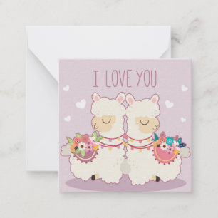 Llama Liefde Notitiekaartje