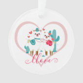 Llama Liefde  Ornament (voorkant)