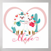 Llama Liefde Poster (Voorkant)