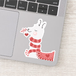 Llama liefde Schattige roze Sticker
