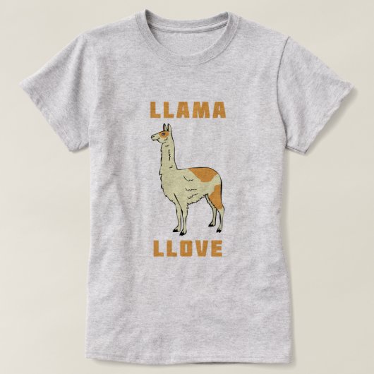 Llama Liefde T-shirt (Design voorkant)