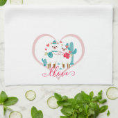 Llama Liefde Theedoek (Gevouwen)