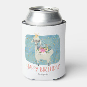Llama Liefde Waterverf Cute Leuke Verjaardagsfeest Blikjeskoeler