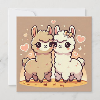 Llama Liefdekaart Feestdagenkaart