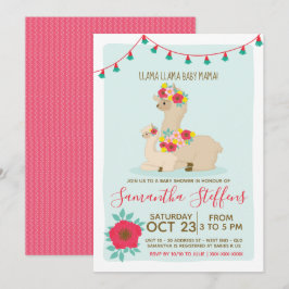 Llama Llama Baby Llama Baby shower Kaart