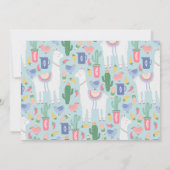 Llama Llama Baby Mama Baby Shower Invitaties Kaart (Achterkant)