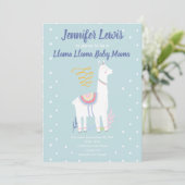 Llama Llama Baby Mama Baby shower Kaart (Staand voorkant)
