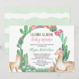 Llama Llama baby mama meisje baby shower Kaart
