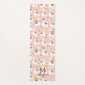 Llama Llama Cute Llama Pattern on Pink Yogamat (Voorkant)