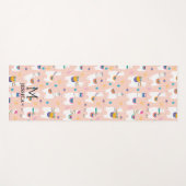 Llama Llama Cute Llama Pattern on Pink Yogamat (Voorkant (horizontaal))