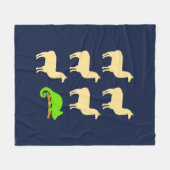 Llama Llama Llama Llama Fleece Deken (Voorkant (Horizontaal))