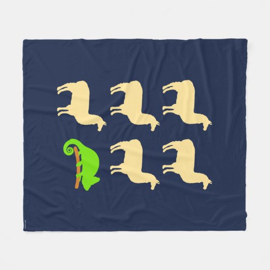 Llama Llama Llama Llama Fleece Deken (Voorkant (Horizontaal))