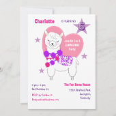 Llama Llamazing Girls Leuke verjaardagsfeestje Kaart (Voorkant)