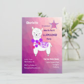 Llama Llamazing Girls Leuke verjaardagsfeestje Kaart (Staand voorkant)