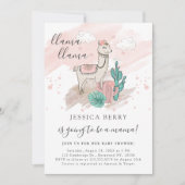 Llama Lllama Baby Mama Baby Shower Kaart (Voorkant)